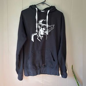 Dutch Bros hoodie worn